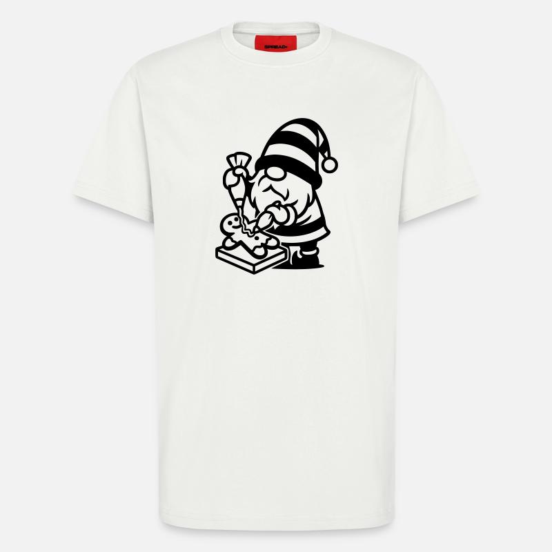 Gingerbread Baking Gnome - T-Shirt - made by SPREAD - OFF WHITE