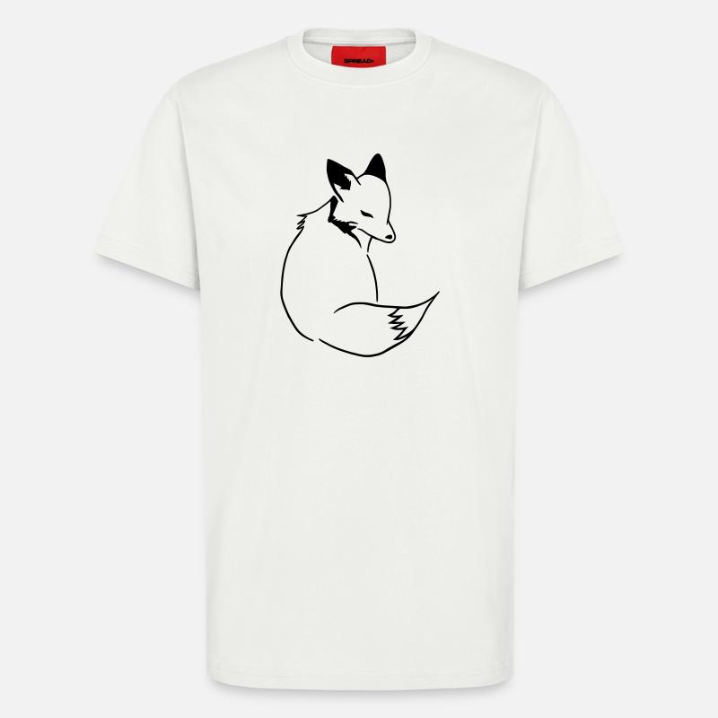 Fuchs Comic: Schlau, Foxy & Manga Style - T-Shirt - made by SPREAD - OFF WHITE