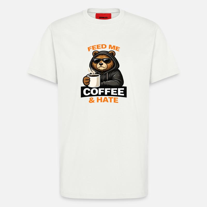 Grumpy Bear Kaffee-Einstellung - T-Shirt - made by SPREAD - OFF WHITE