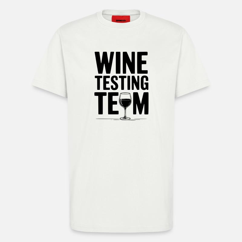 Wine Testing Team - T-Shirt - made by SPREAD - OFF WHITE
