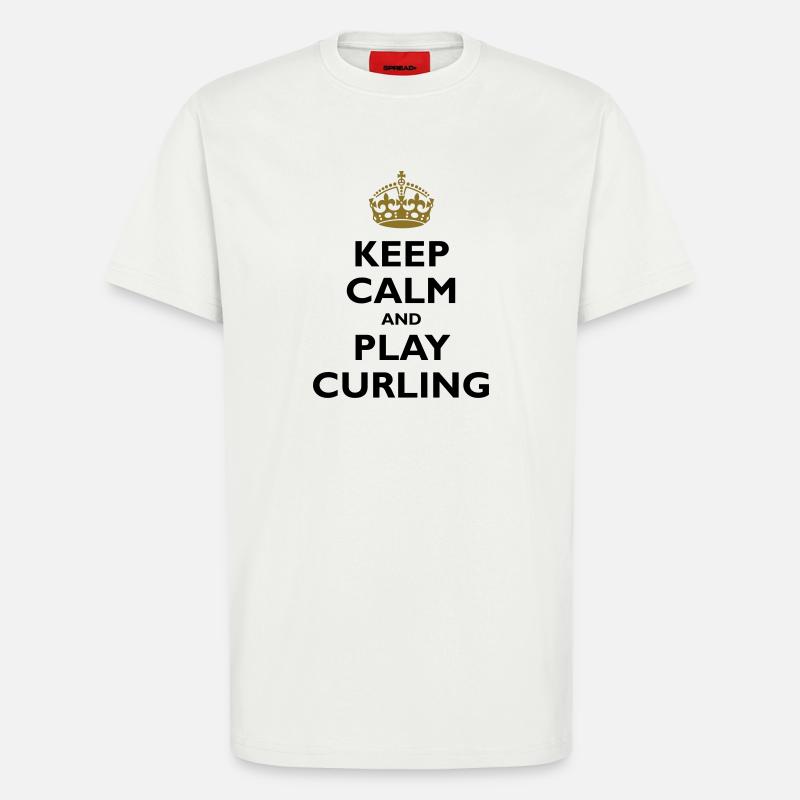 Keep calm and play curling - T-Shirt - made by SPREAD - OFF WHITE