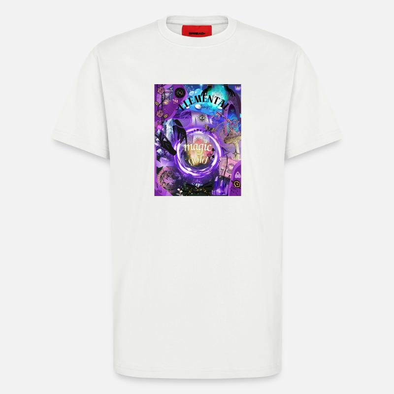 Elementært magisk gull - Organic Relaxed T-skjorte produsert i EU - OFF WHITE