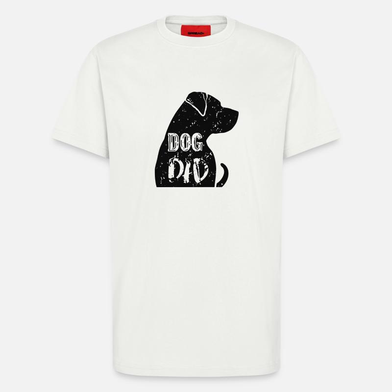Dog Dad Silhouette mit Text - T-Shirt - made by SPREAD - OFF WHITE