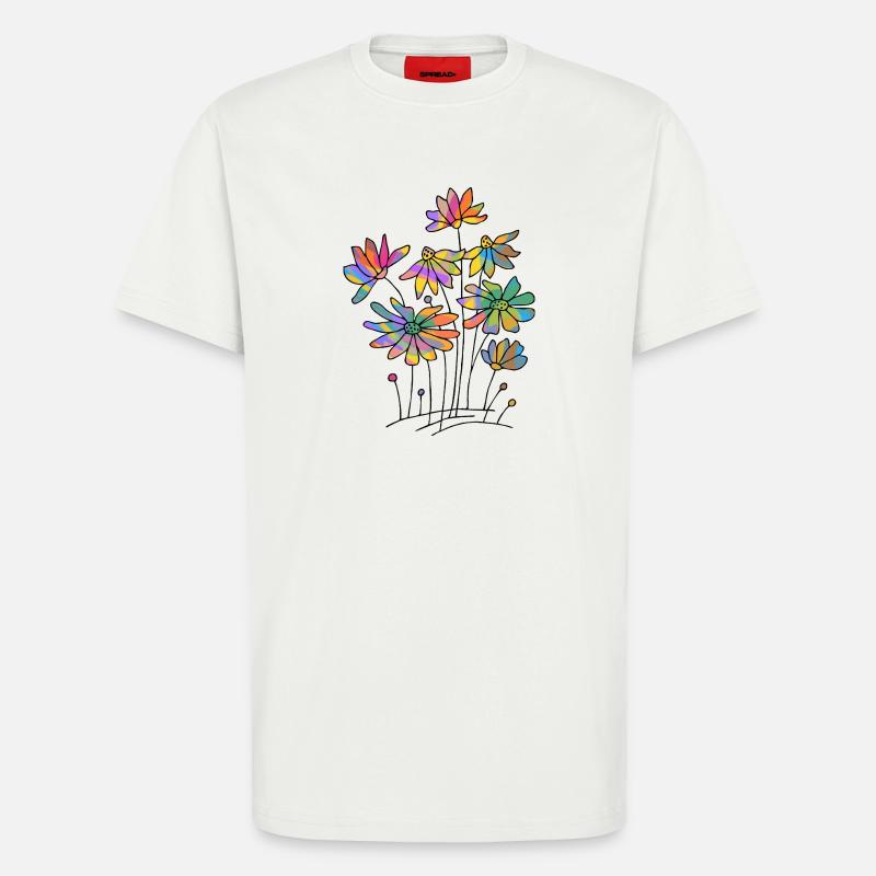 Blumen - T-Shirt - made by SPREAD - OFF WHITE