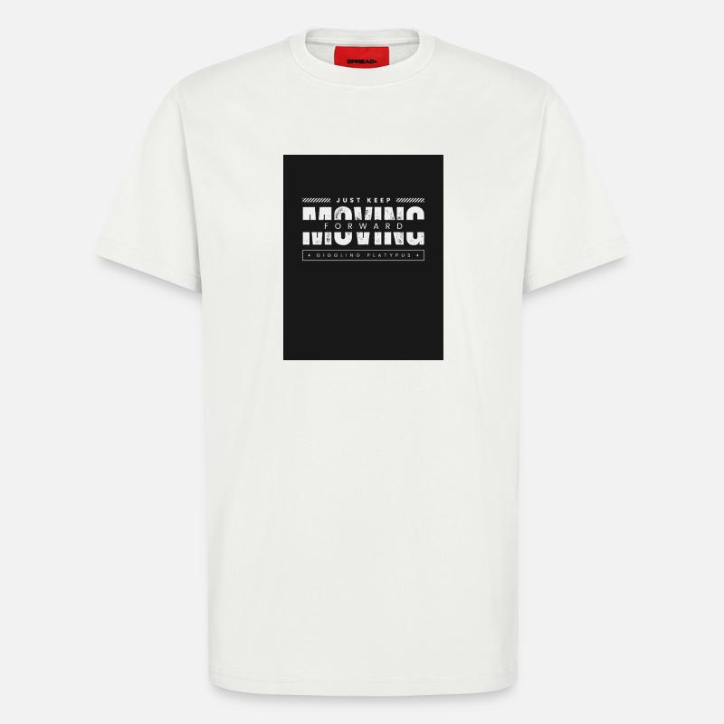 Continue simplement d’avancer, ornithorynque - T-shirt bio décontracté fabriqué en UE - OFF WHITE