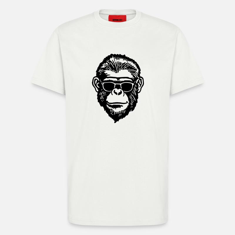 Monkey Monkey Monkey Face - T-Shirt - made by SPREAD - OFF WHITE