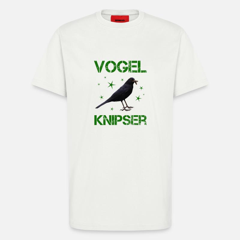 Vogelknipser Vogelfotograf Ornithologe - T-Shirt - made by SPREAD - OFF WHITE