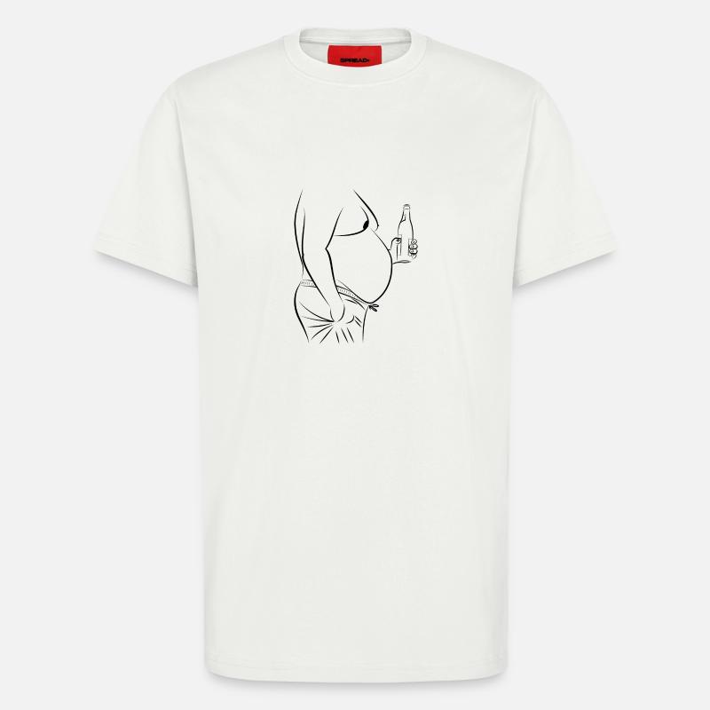 Bierbauch (Geschenkidee) - T-Shirt - made by SPREAD - OFF WHITE