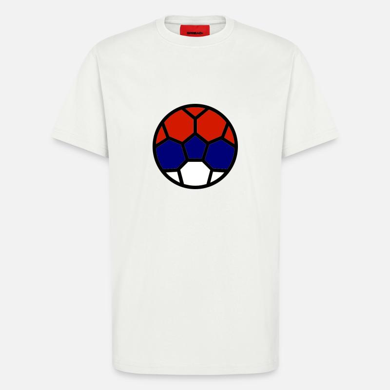  Drapeau Serbie Coupe du monde - T-shirt bio décontracté fabriqué en UE - OFF WHITE
