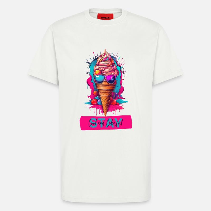 Radiant Delight - Helles Eis - T-Shirt - made by SPREAD - OFF WHITE