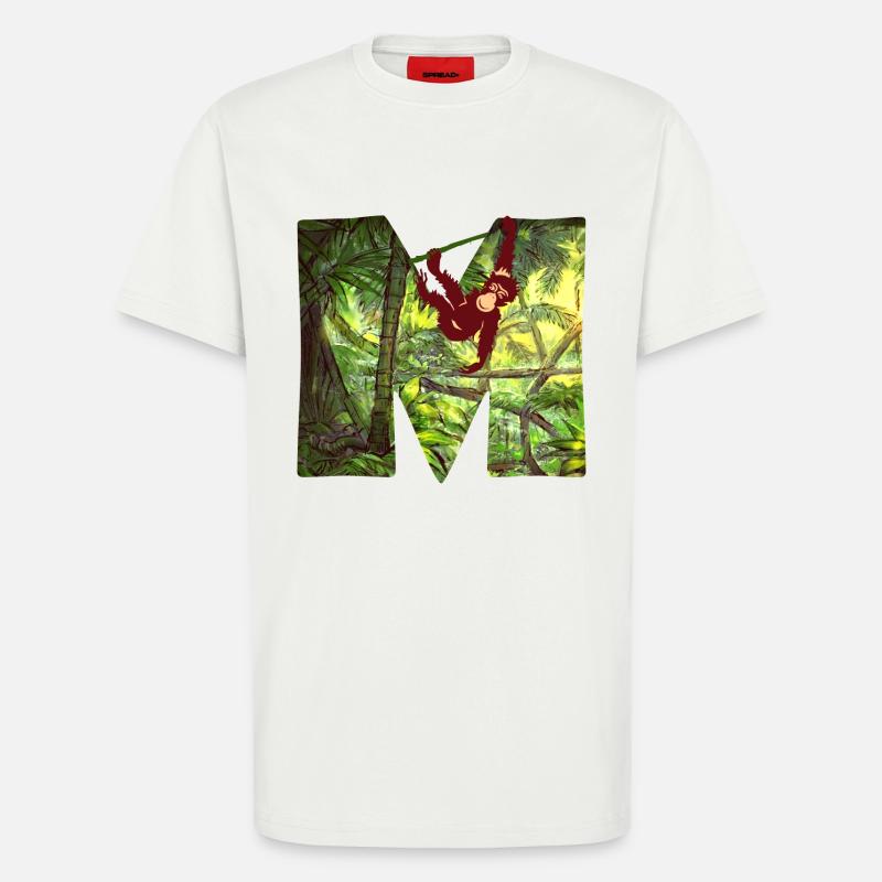 dschungel mit affe m - T-Shirt - made by SPREAD - OFF WHITE