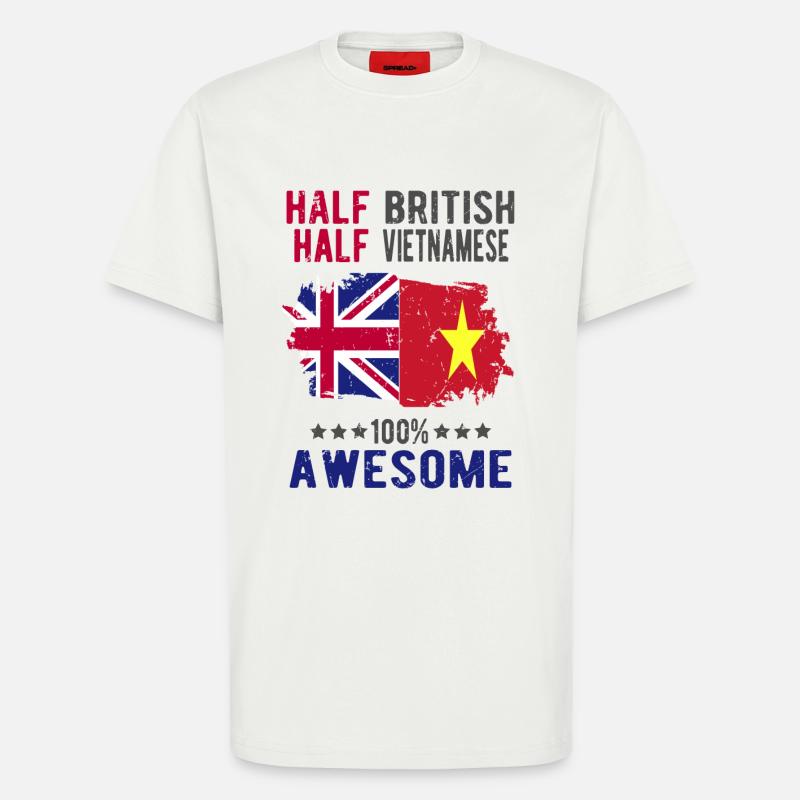 Halb Brite Halb Vietnamese - T-Shirt - made by SPREAD - OFF WHITE