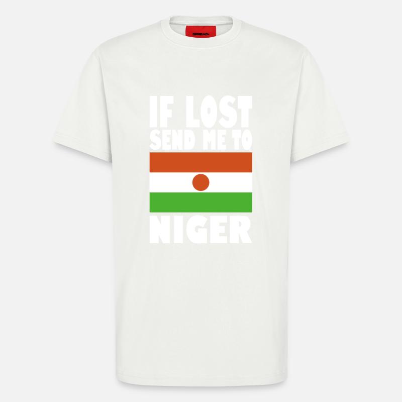 Niger Flagge Spruch - T-Shirt - made by SPREAD - OFF WHITE