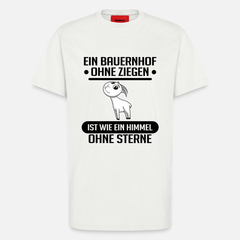 Ziege Ziegenbock Bock - T-Shirt - made by SPREAD - OFF WHITE