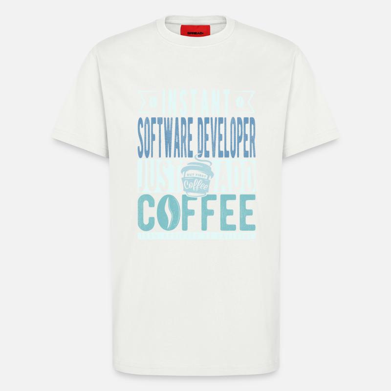 Software Developer Coffee Saying - T-Shirt - made by SPREAD - OFF WHITE