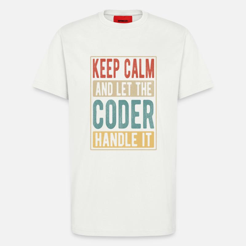 Coder Retro Cadeau - T-shirt bio décontracté fabriqué en UE - OFF WHITE