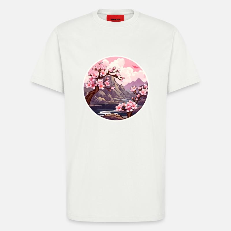 Kirschblütenbaum - T-Shirt - made by SPREAD - OFF WHITE