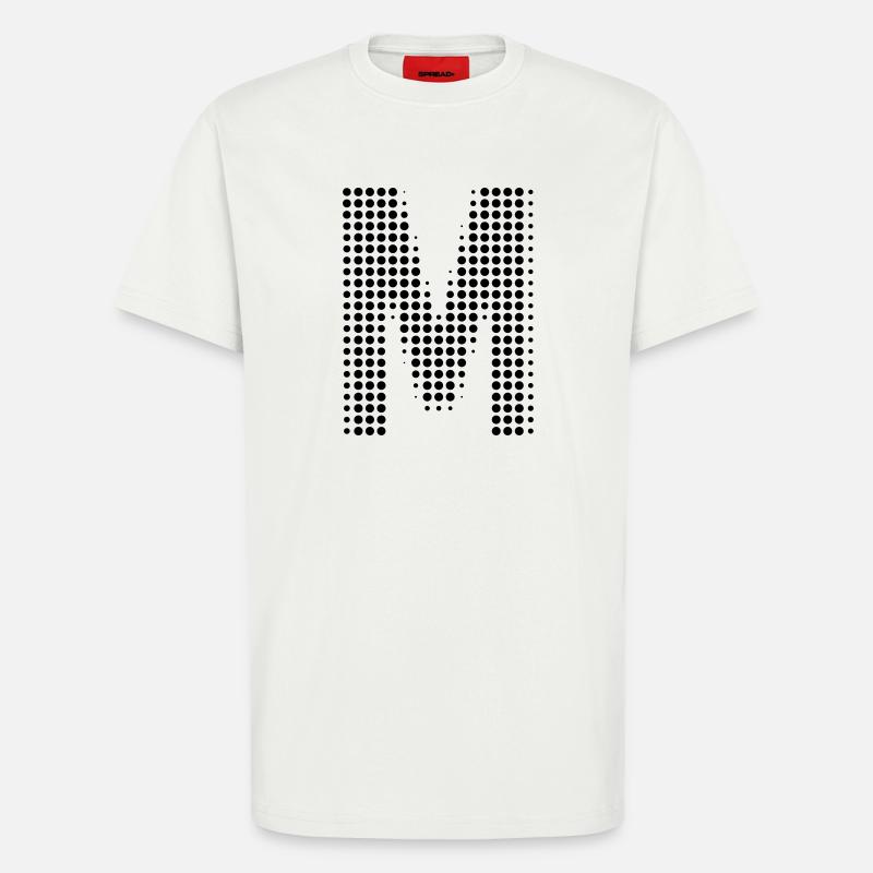 M letter dots initial letter gift - T-Shirt - made by SPREAD - OFF WHITE