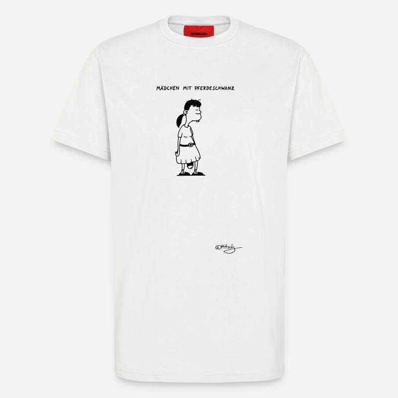 Mädchen mit Pferdeschwanz - T-Shirt - made by SPREAD - OFF WHITE