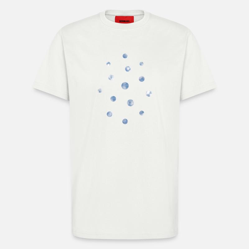 Blue Bokeh Light Points Pattern - T-Shirt - made by SPREAD - OFF WHITE
