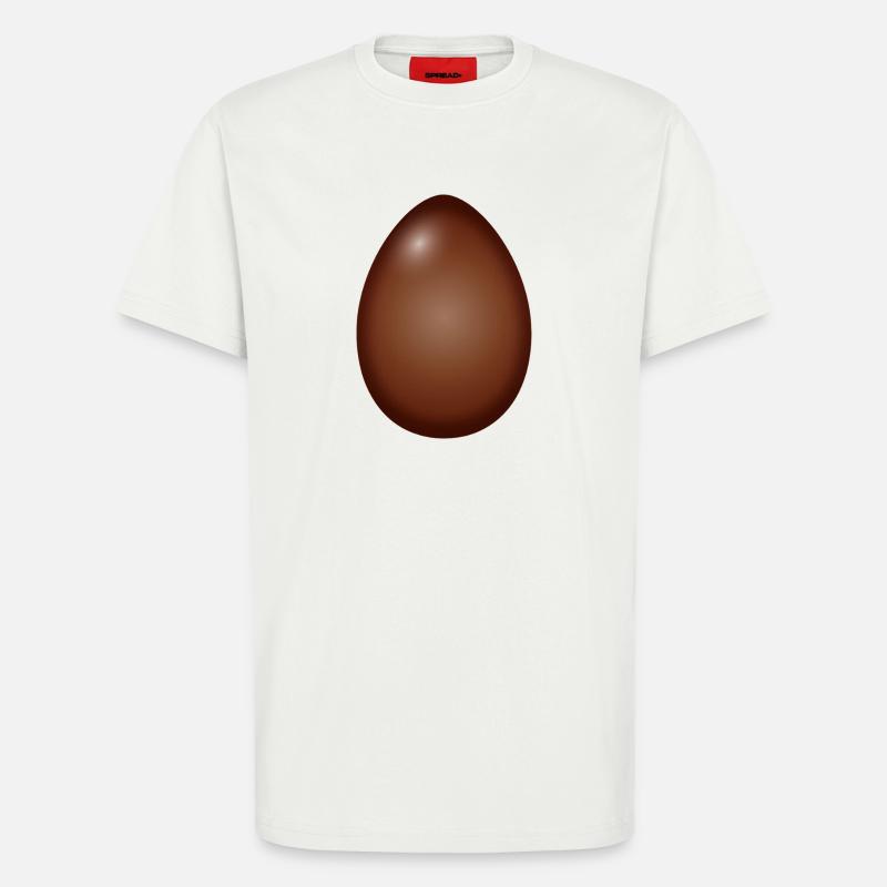 Chocolate Easter egg classic and simple - T-Shirt - made by SPREAD - OFF WHITE