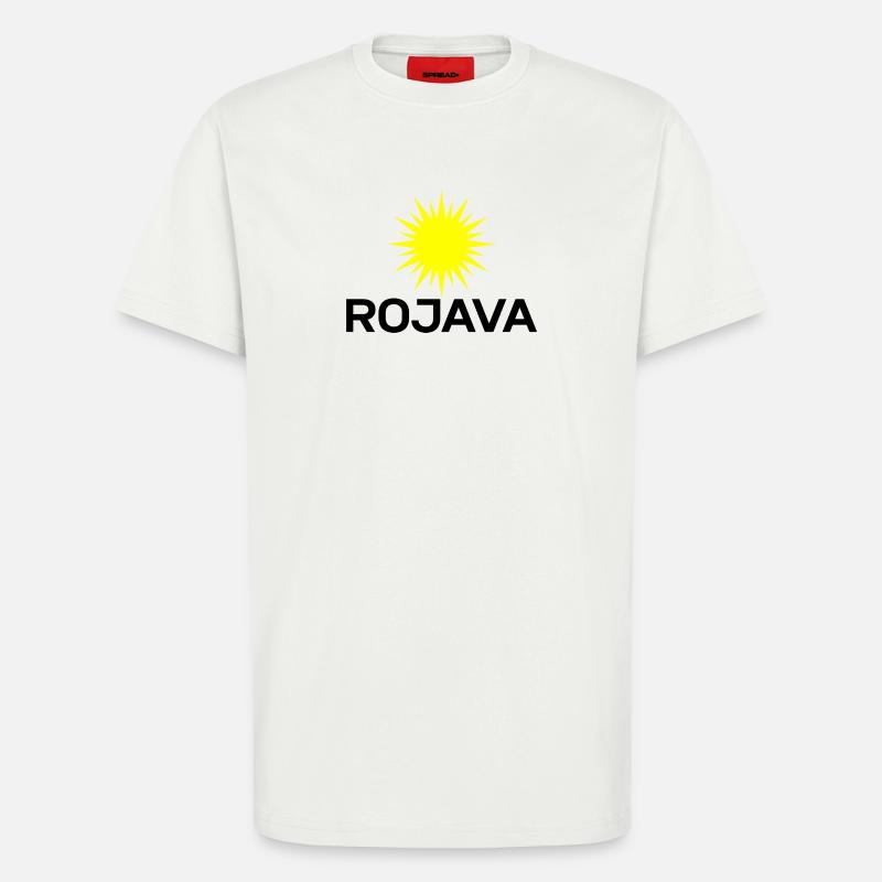 Rojava - T-shirt bio décontracté fabriqué en UE - OFF WHITE