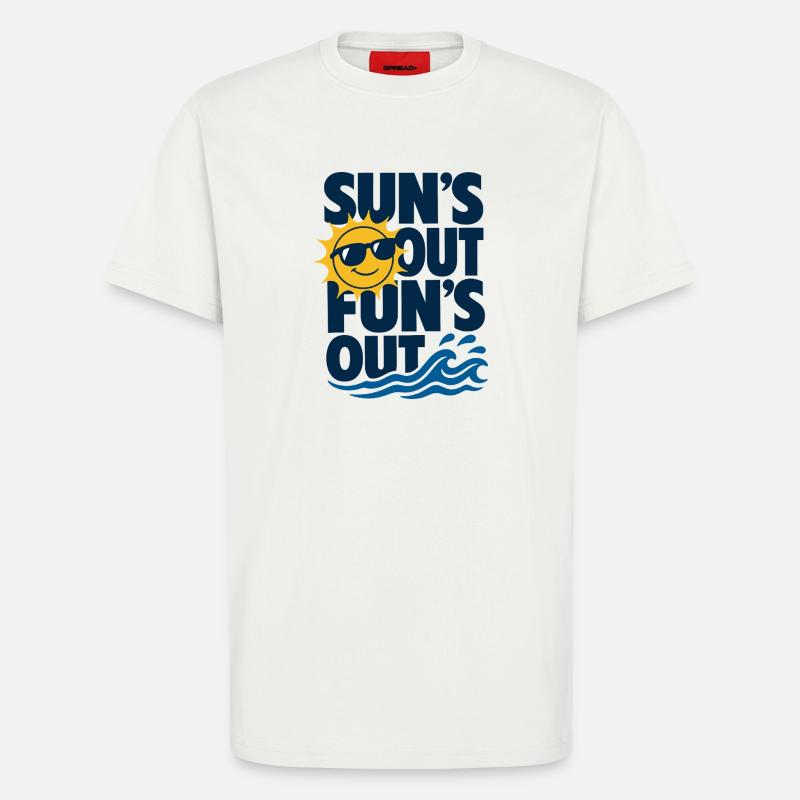 Soleil S’amuse Été - T-shirt bio décontracté fabriqué en UE - OFF WHITE