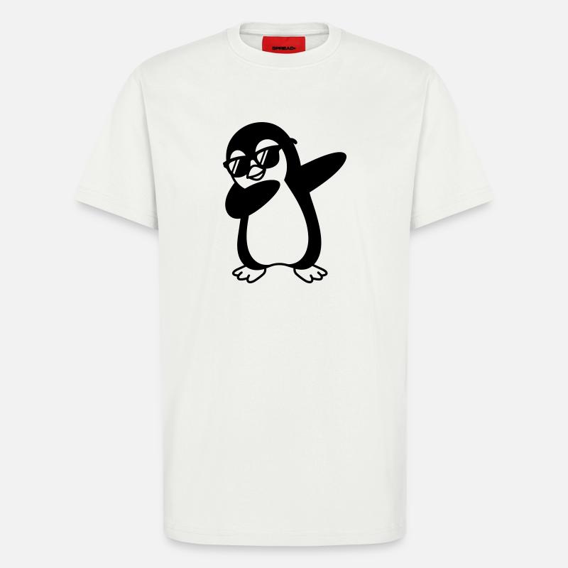 Penguin Dab - T-shirt bio décontracté fabriqué en UE - OFF WHITE