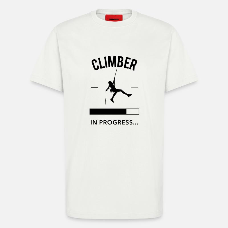 Climber in Progress - T-Shirt - made by SPREAD - OFF WHITE