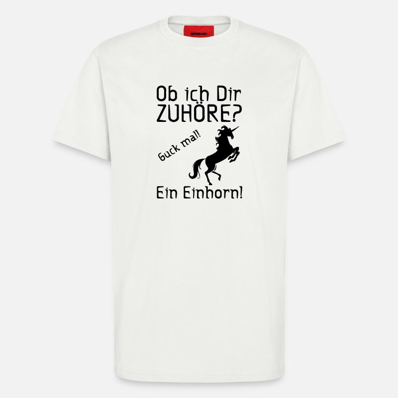 Guck mal! Ein Einhorn! Geschenk - T-Shirt - made by SPREAD - OFF WHITE