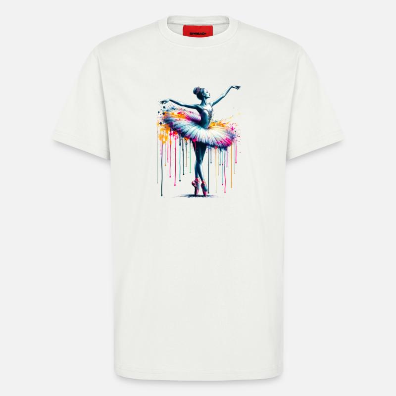 Balletttänzerin mit Tutu - T-Shirt - made by SPREAD - OFF WHITE