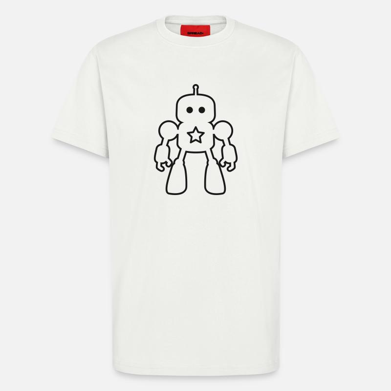 Robots – Artificial Intelligence Sci-Fi Design - T-Shirt - made by SPREAD - OFF WHITE