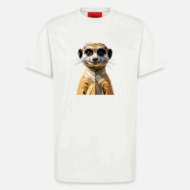 Suricate Suricate Douce Mangouste Suricate - T-shirt bio décontracté fabriqué en UE - OFF WHITE