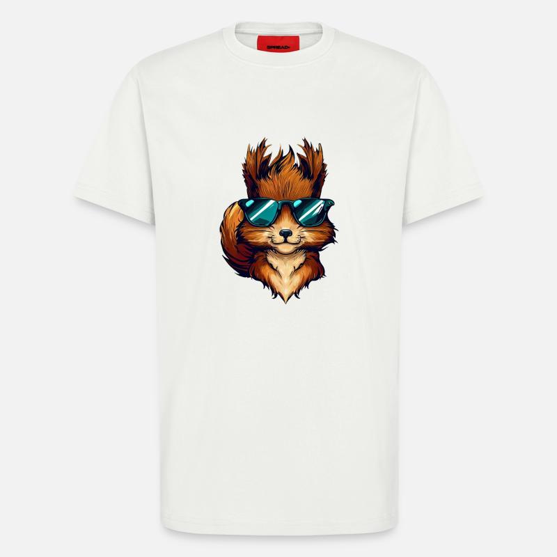 Cool Eichhörnchen - Eichhörnchen mit Sonnenbrille - T-Shirt - made by SPREAD - OFF WHITE
