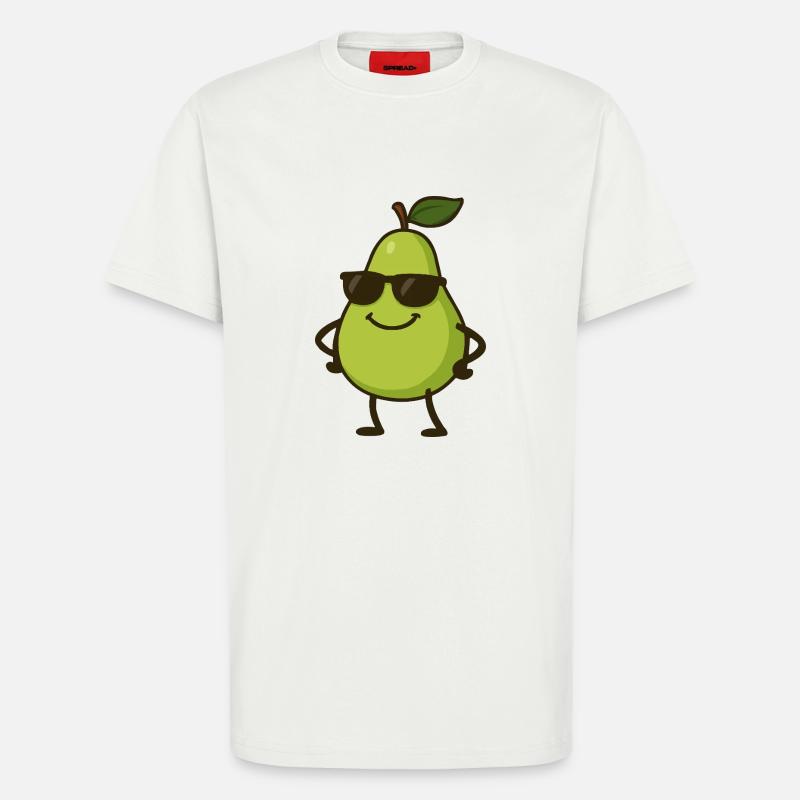 Poire Bande Dessinée Cool - T-shirt bio décontracté fabriqué en UE - OFF WHITE