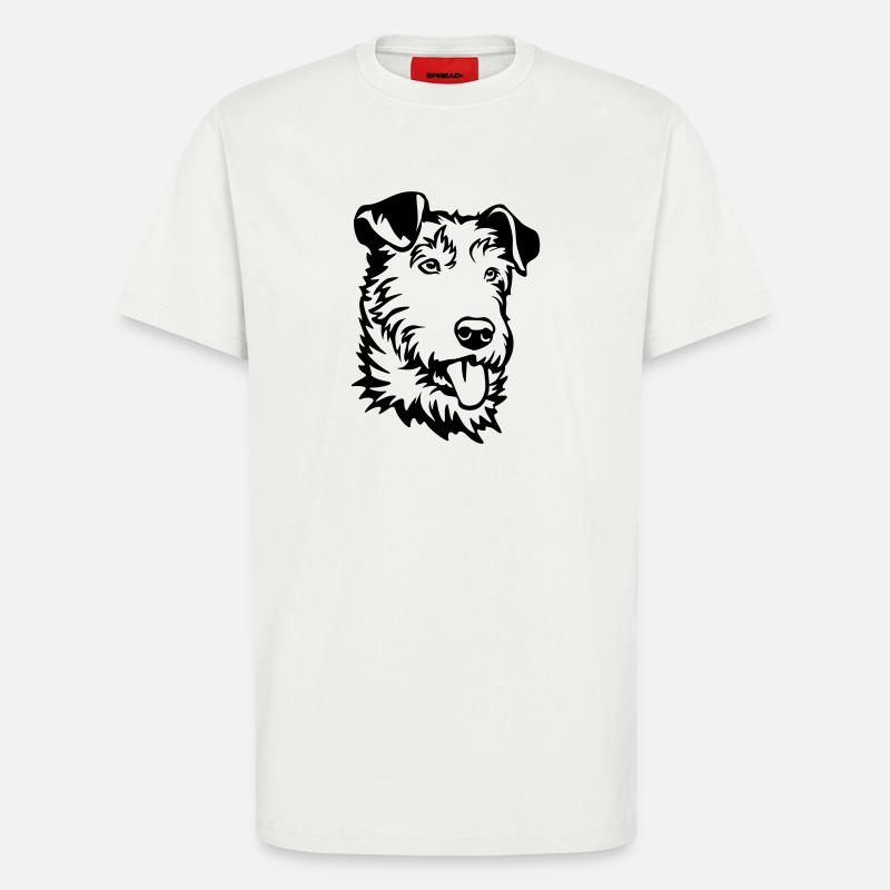 Irish Terrier Kopf - T-Shirt - made by SPREAD - OFF WHITE