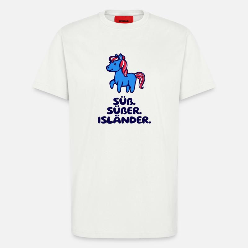 Islandponys Statement Isländer Islandpferde Pony - T-Shirt - made by SPREAD - OFF WHITE