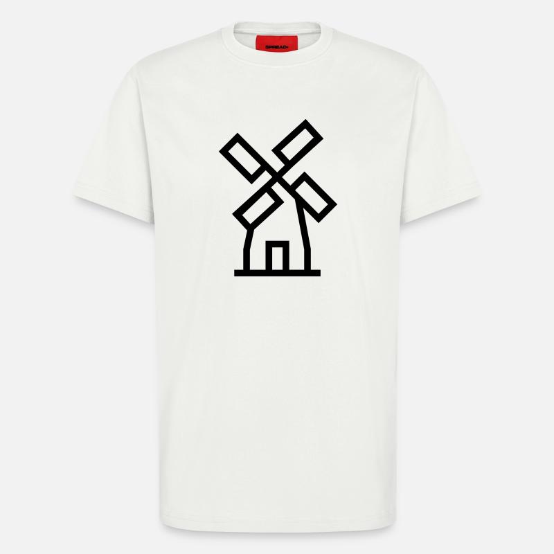 Windmühle windmill Luftenergie - T-Shirt - made by SPREAD - OFF WHITE