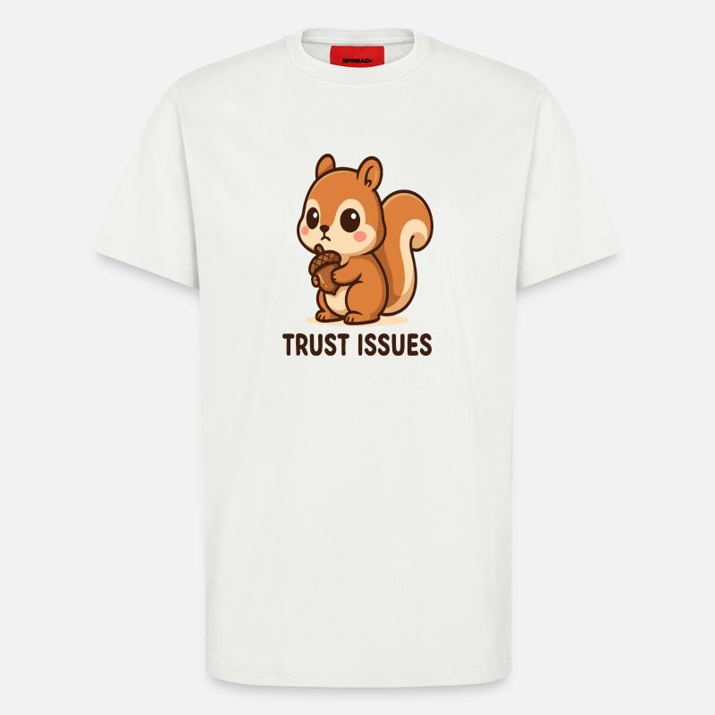 Eichhörnchen mit Trust Issues - T-Shirt - made by SPREAD - OFF WHITE