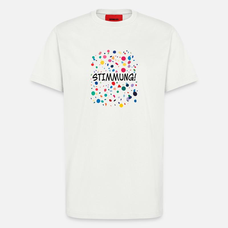 T-shirt Carnaval Carnaval Confettis Carnaval - T-shirt bio décontracté fabriqué en UE - OFF WHITE