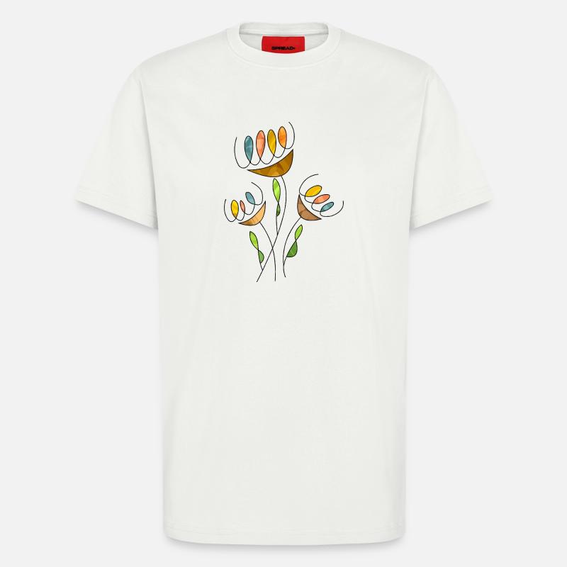 Blumen - T-Shirt - made by SPREAD - OFF WHITE