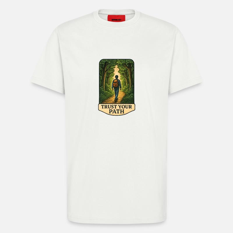 Path trust in the forest - T-Shirt - made by SPREAD - OFF WHITE