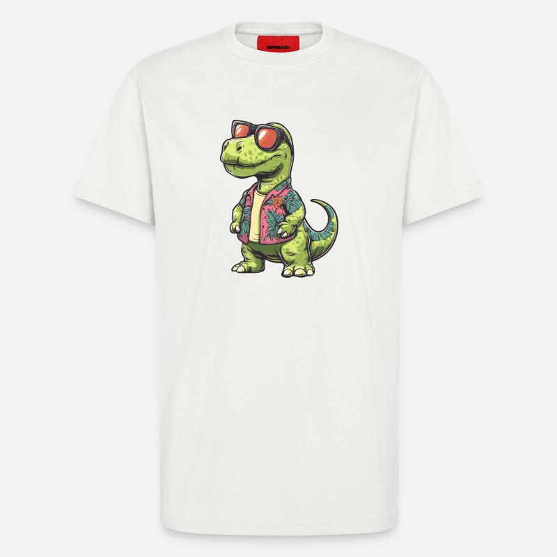 Dinosaurier brontosaurus Comic Urlaub - T-Shirt - made by SPREAD - OFF WHITE