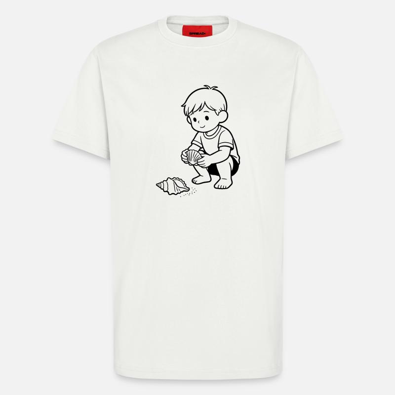 beach child cute - T-Shirt - made by SPREAD - OFF WHITE