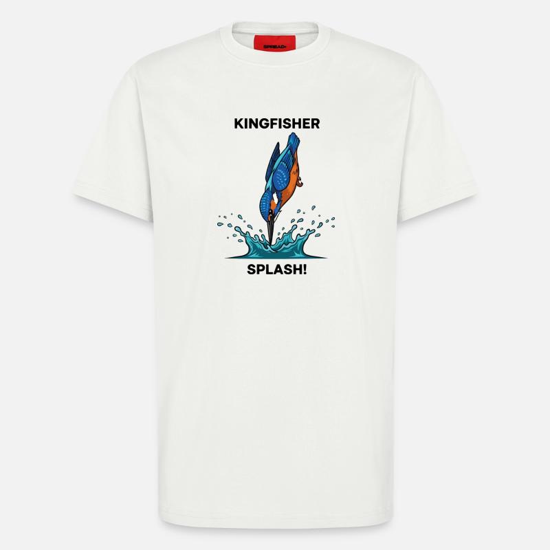 Kingfisher Splash Kingfisher River - T-Shirt - made by SPREAD - OFF WHITE