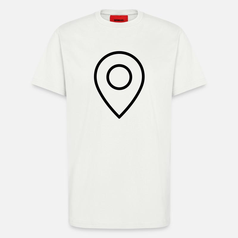 localisation - T-shirt bio décontracté fabriqué en UE - OFF WHITE