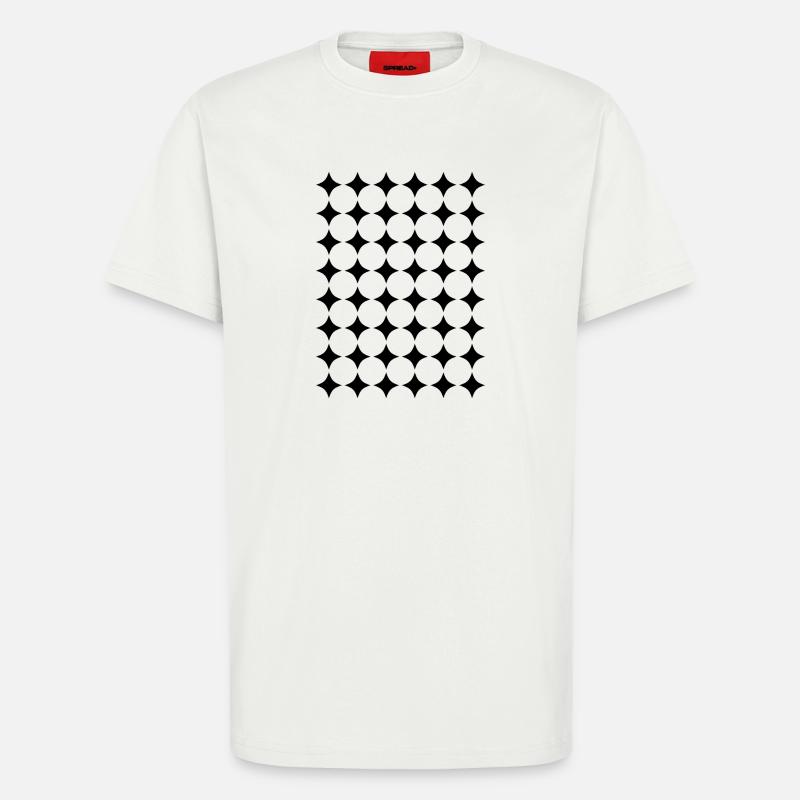 geometric circles pattern grid - T-Shirt - made by SPREAD - OFF WHITE