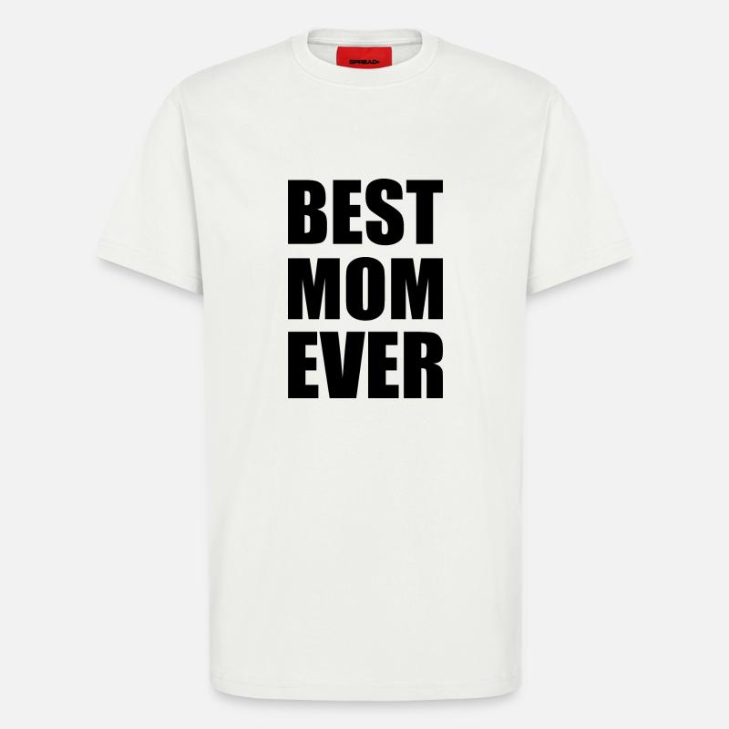 Best mom ever - T-shirt bio décontracté fabriqué en UE - OFF WHITE