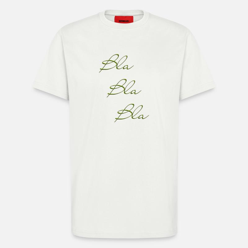Bla Bla Triple Green Script - T-Shirt - made by SPREAD - OFF WHITE