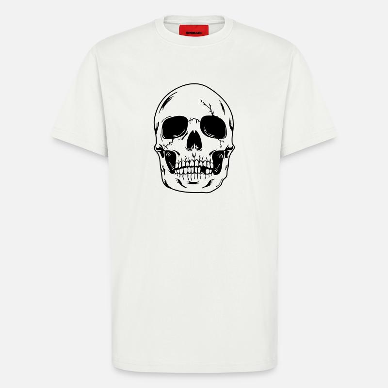 Schädelkopf des Skeletts - T-Shirt - made by SPREAD - OFF WHITE